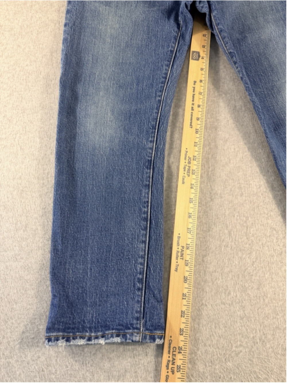 Levi’s 501 Jeans W28 L26 Button Fly Medium Wash Straight Denim Distressed - Picture 8 of 10